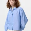 Camisas cortas de corte cuadrado estilo Oxford para mujer Camisas cortas de corte cuadrado estilo Oxford para mujer