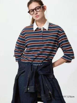 Camisas de algodón lavadas para mujeres | A rayas