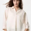 Camisas de lino Premium Linen con cuello marinero para mujer Camisas de lino Premium Linen con cuello marinero para mujer