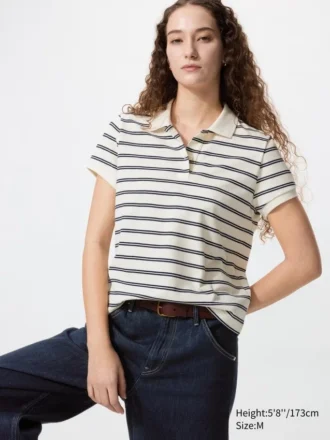 Camisas de piqué mini para mujeres | A rayas
