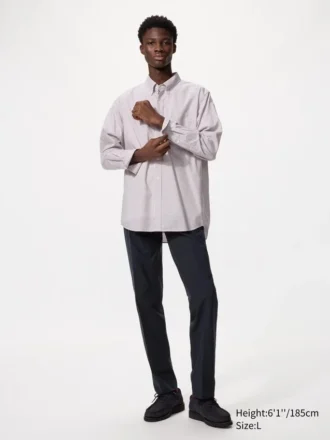 Camisas de tela de sarga para hombre | Botones en el cuello | A cuadros