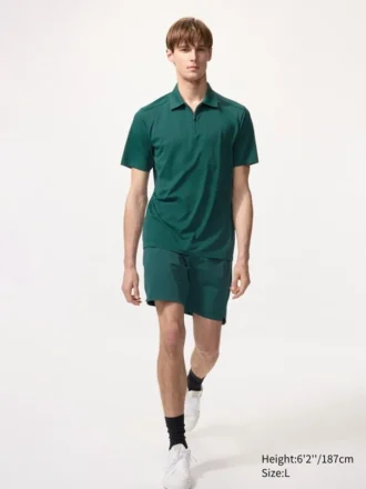 Camisas DRY-EX con cremallera de un cuarto para hombre