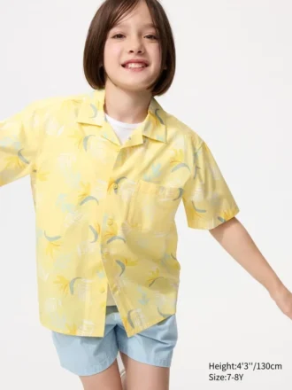 Camisas infantiles de cuello abierto | Mangas cortas | Estampado