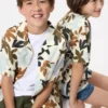 Camisas infantiles de cuello abierto | Mangas cortas | Estampado Camisas infantiles de cuello abierto | Mangas cortas | Estampado