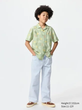 Camisas infantiles de cuello abierto | Mangas cortas | Estampado
