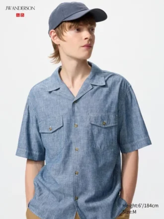Camisas oversize de cambray para hombre