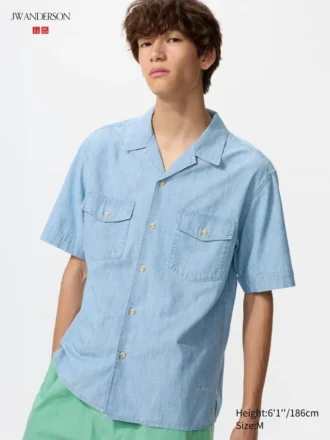 Camisas oversize de cambray para hombre