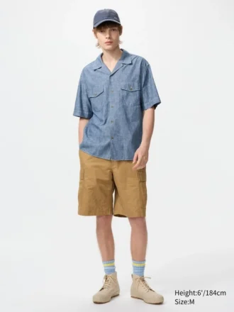 Camisas oversize de cambray para hombre