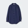 Camisas oversize de mezcla de lino para mujer Camisas oversize de mezcla de lino para mujer