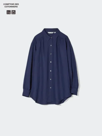 Camisas oversize de mezcla de lino para mujer