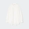 Camisas oversize de mezcla de lino para mujer Camisas oversize de mezcla de lino para mujer