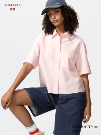Camisas Oxford Boxy para mujer | Mangas cortas