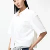 Camisas Oxford Boxy para mujer | Mangas cortas Camisas Oxford Boxy para mujer | Mangas cortas