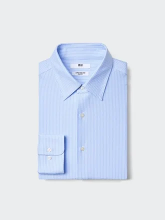 Camisas slim de jersey Super Non-Iron para hombre | Cuello regular | A rayas