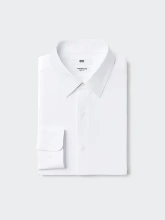 Camisas slim de jersey superno planchable para hombre | Cuello regular