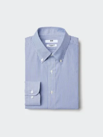 Camisas slim para hombre Super Non-Iron | Cuello con botones | A rayas