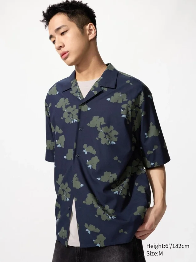 Camisas unisex de cuello abierto | Mangas cortas | Estampadas Camisas unisex de cuello abierto | Mangas cortas | Estampadas