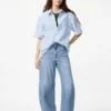 Camisas unisex de seersucker | Mangas cortas | A rayas
