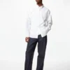 Camisas unisex de tela de sarga | Botones Camisas unisex de tela de sarga | Botones
