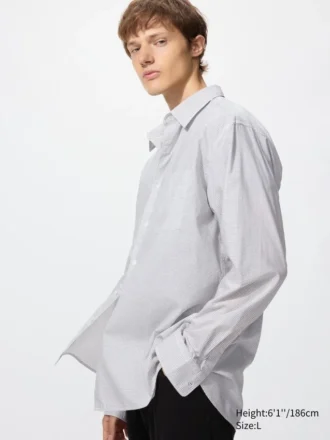 Camisas unisex de tela de sarga | Cuello regular | A cuadros