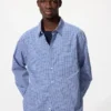 Camisas unisex de tela de sarga | Cuello regular | A cuadros