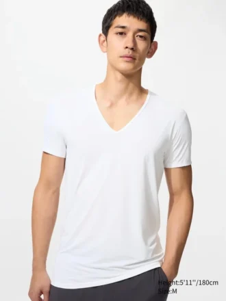 Camiseta AIRism para hombre | Cuello en V
