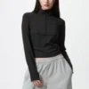 Camiseta AIRism Soft con media cremallera para mujer Camiseta AIRism Soft con media cremallera para mujer