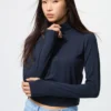 Camiseta AIRism Soft con media cremallera para mujer Camiseta AIRism Soft con media cremallera para mujer