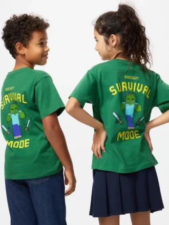 Camiseta con diseño gráfico de Minecraft para niños
