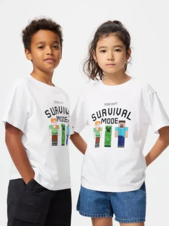 Camiseta con diseño gráfico de Minecraft para niños