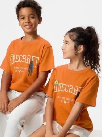 Camiseta con diseño gráfico de Minecraft para niños