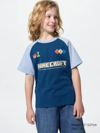 Camiseta con diseño gráfico de Minecraft para niños