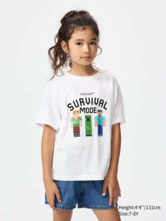 Camiseta con diseño gráfico de Minecraft para niños
