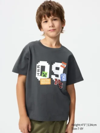 Camiseta con diseño gráfico de Minecraft para niños