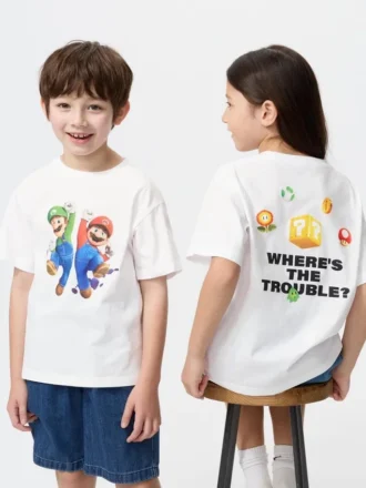 Camiseta con gráfico de la película Super Mario Galaxy para niños