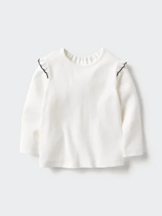 Camiseta con volantes para bebé | Camiseta de manga larga
