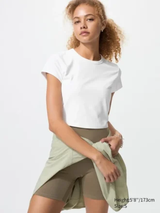 Camiseta corta AIRism Soft para mujer
