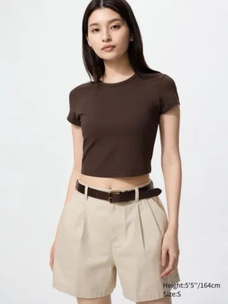 Camiseta corta AIRism Soft para mujer