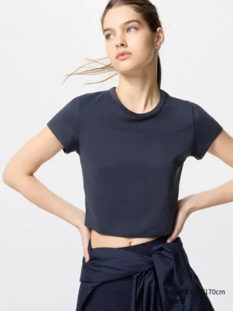 Camiseta corta AIRism Soft para mujer