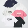 Camiseta corta con estampado gráfico Babymonster UT para mujer | Cuello en V