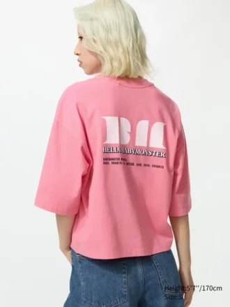 Camiseta corta con gráfico Babymonster Ut para mujer