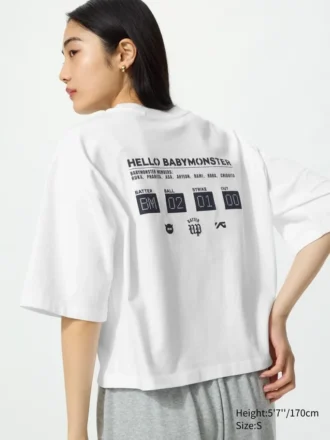Camiseta corta con gráfico Babymonster Ut para mujer