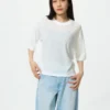 Camiseta corta con gráfico Babymonster UT para mujer | Transparente