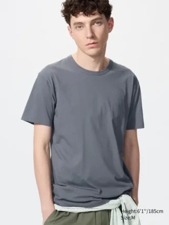 Camiseta de algodón AIRism para hombre
