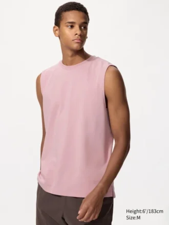 Camiseta de algodón AIRism para hombre | Sin mangas