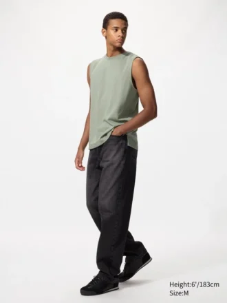 Camiseta de algodón AIRism para hombre | Sin mangas
