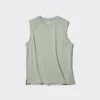 Camiseta de algodón AIRism para hombre | Sin mangas Camiseta de algodón AIRism para hombre | Sin mangas
