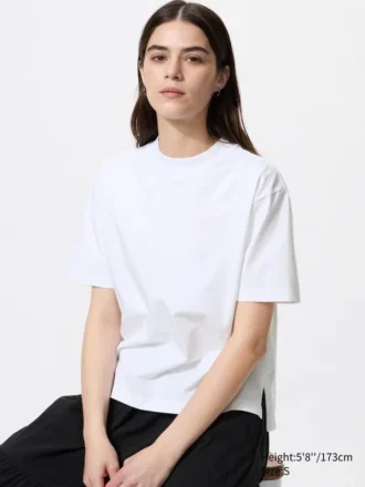 Camiseta de algodón AIRism para mujer