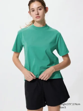 Camiseta de algodón AIRism para mujer