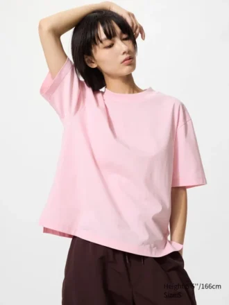 Camiseta de algodón AIRism para mujer